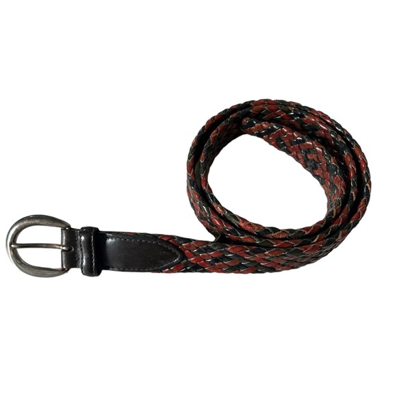 Trafalgar Men’s Size 36 Medium Vintage Leather Braided Belt - Picture 1 of 6